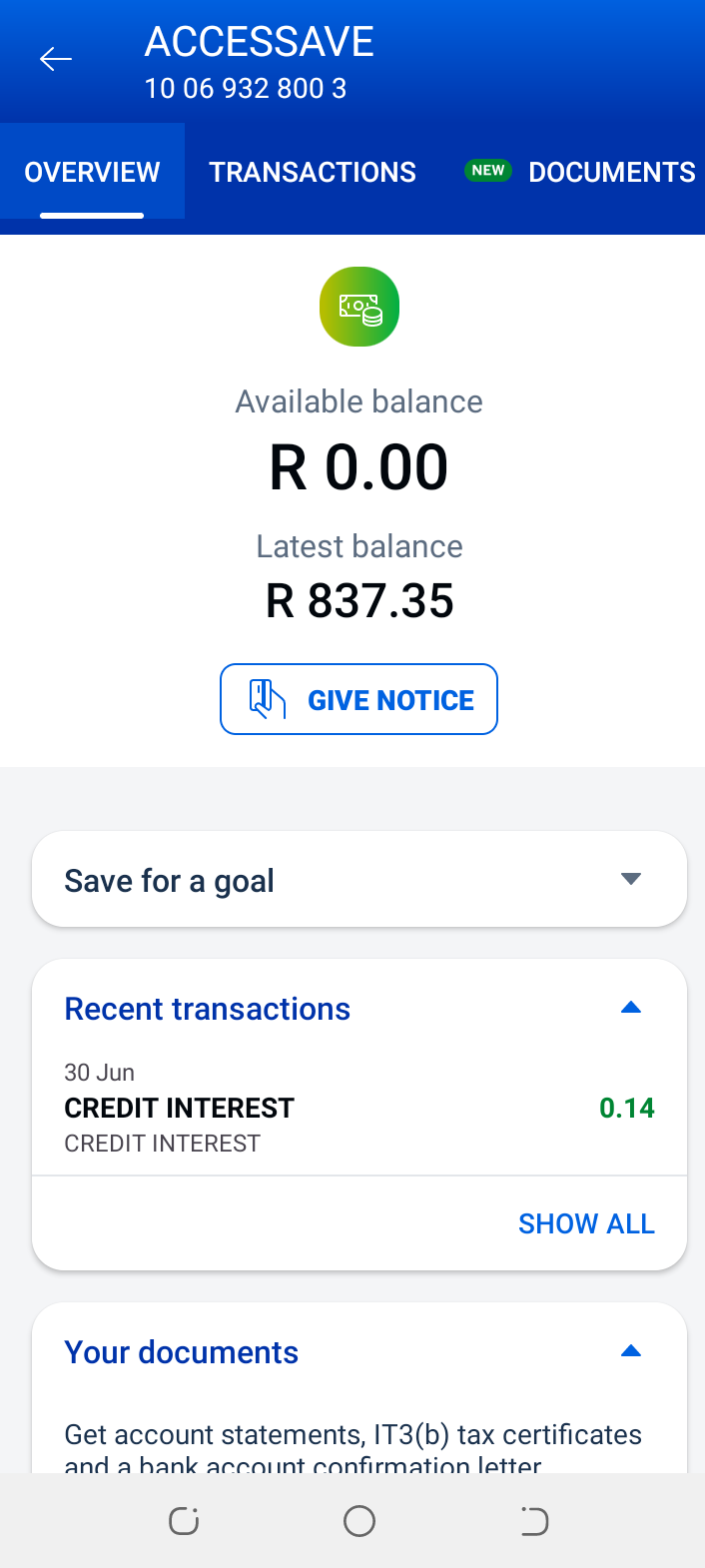 Balance Statement